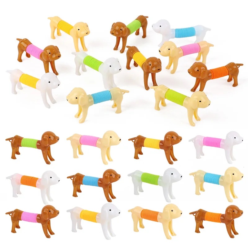 Interactive Squeaky Plush Dog Toy - Wytrzymała, kolorowa, rozciągliwa zabawka dla psa,